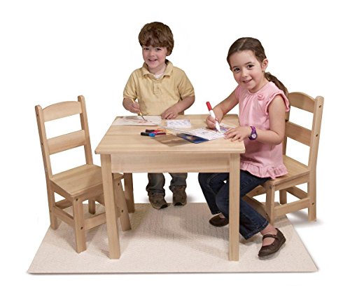 Melissa & Doug Wooden Toy Table and Chairs Set Multi Color