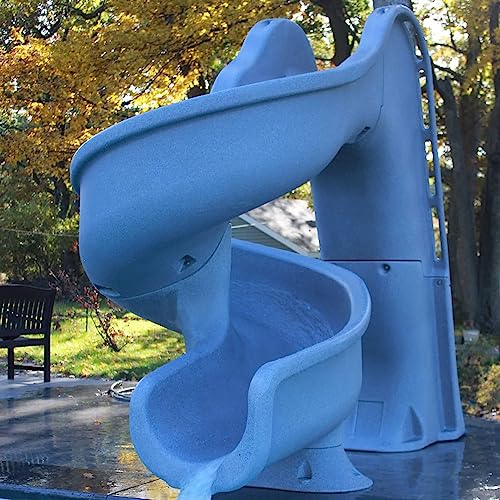 Global Pool Products Tsunami Inground Swimming Pool Water Slide Deck Mounted Grey