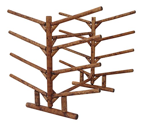 Log Kayak Rack 8 Place Kayak or SUP Log Rack Canyon Brown Finish
