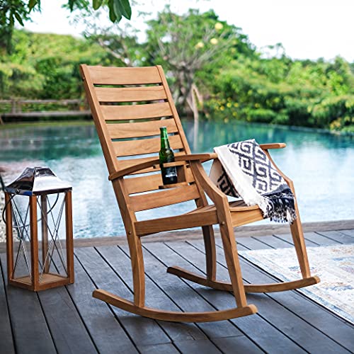 Cambridge Casual Briton Teak Wood 2 Piece Porch Rocking Chair Set