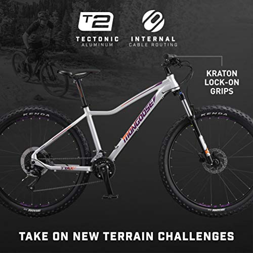 Mongoose Tyax Sport Mountain Bike Tectonic T2 Aluminum Frame White