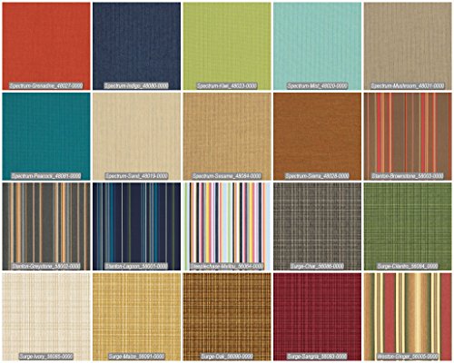 TeakStation Sunbrella Fabric Seat & Back Cushions for Sofa, Lounge Chairs & Ottomans