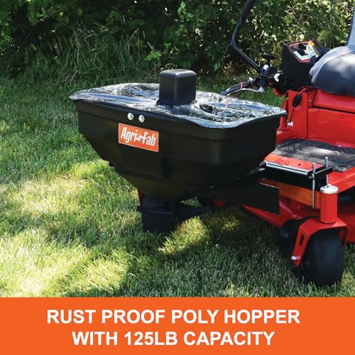 Agri-Fab 45-0627 Zero Turn Mower Electric Spreader 125 lb Hopper Capacity Black