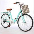 Generic Women's 26 Inch Hybrid Bike Retro-Styled Cruiser 7-Speed Drivetrain Green