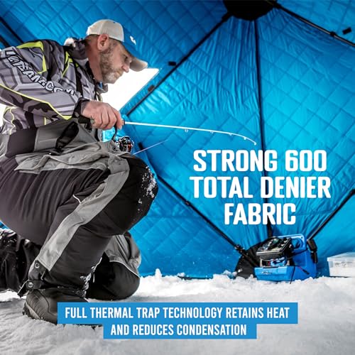 CLAM Portable Pop Up Ice Fishing Shelter Tent 11.5x11.5 Foot Multi