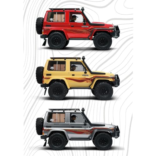JIKEFUN RC Car LC71 RTR 4WD Rock Crawler Red