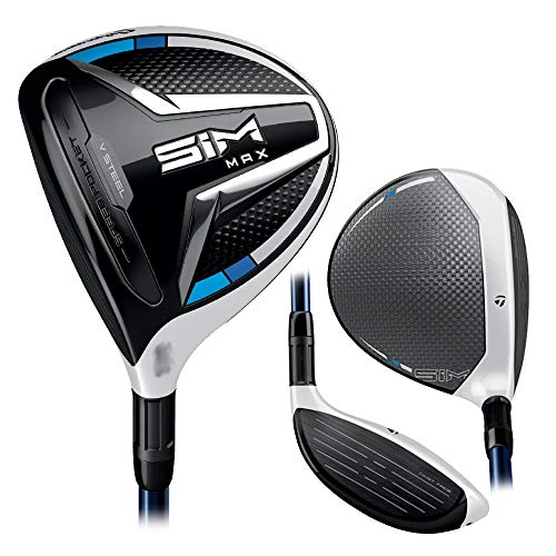 TaylorMade SIM MAX Fairway #5 Left Hand Stiff Flex Titanium Black Blue