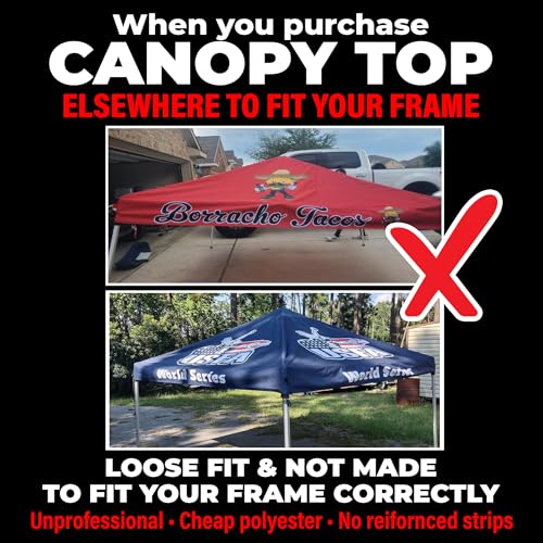 Dot4Dot Custom Canopy with Logo for 10x10 Pop Up Tent Heavy Duty