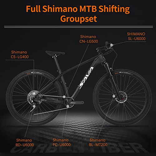 SAVADECK Carbon Fiber Mountain Bike White
