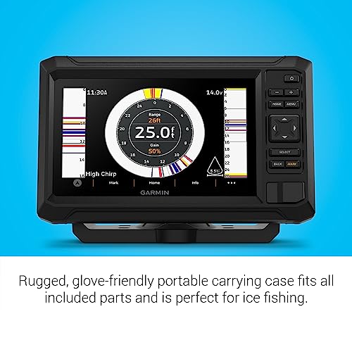Garmin ECHOMAP UHD2 73sv Ice Fishing Bundle with Navionics+ Maps Black