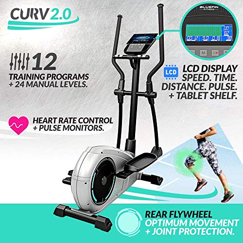 Bluefin Fitness CURV 2.0 Elliptical Cross Trainer Black