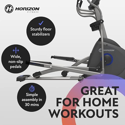 Horizon Fitness EX-59 Elliptical Trainer Exercise Machine Black
