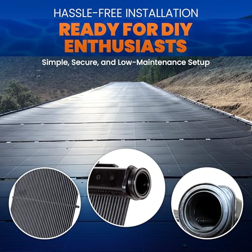 SolarPoolSupply Industrial DIY Solar Pool Heater Kit with High-Wind Mounting & Freeze Resistance - Includes (2) 4'x12.5' Panels