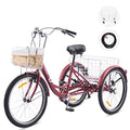 Viribus Adult Tricycle 7 Speed 24" Red