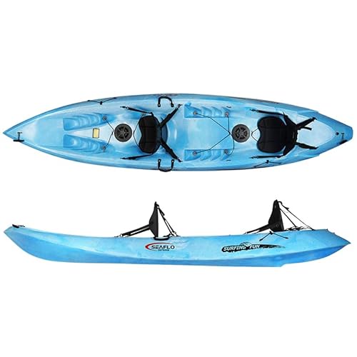SEAFLO Premium Sit-on Sea Kayak RQA123 Blue/White 12' 3