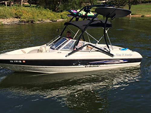 Big Air Inc. Haus Wakeboard Tower Universal Collapsible Boat Tower Gloss Black Powder Coat