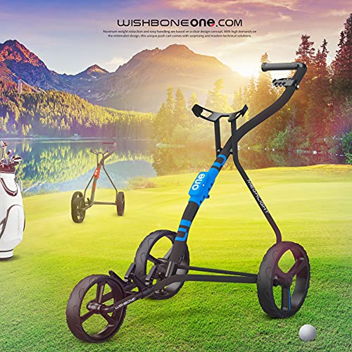 GolfWishbone Golf Push Cart Blue