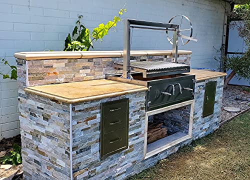 SDI Factory Direct Built In Stainless Steel Outdoor Charcoal BBQ Parrilla Santa Maria Grill Spit Stainless Steel