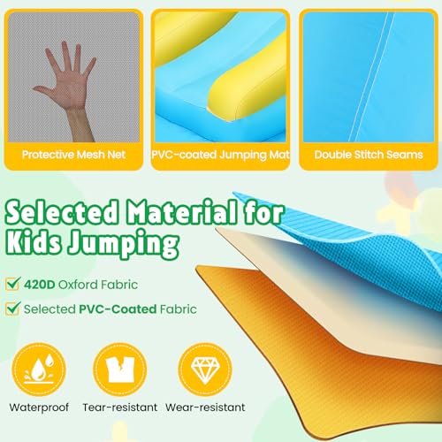AKEYDIY Inflatable Bounce House Water Slide Bright Color