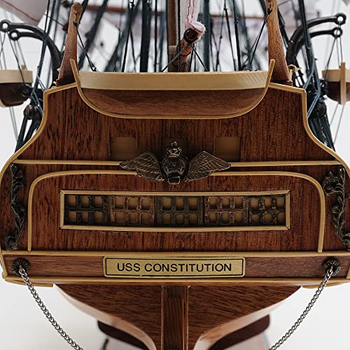 Old Modern Handicrafts USS Constitution Model with Display Case Multi Color