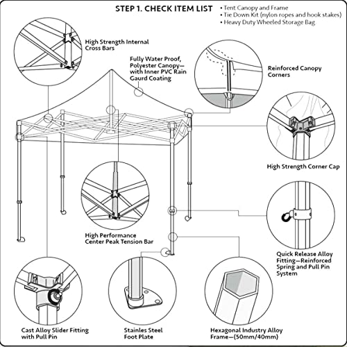 TentandTable 10' x 10' Speedy Pop Up Tent White