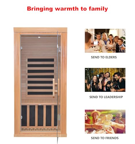 Kang Share Infrared Sauna Room 1260W Graphene Carbon 1 Person Canadian Hemlock KSH-A01