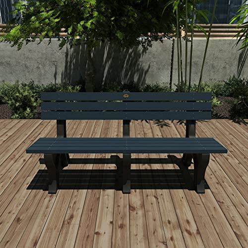 Highwood Sequoia Professional Aurora Park Bench 6 ft Federal Blue