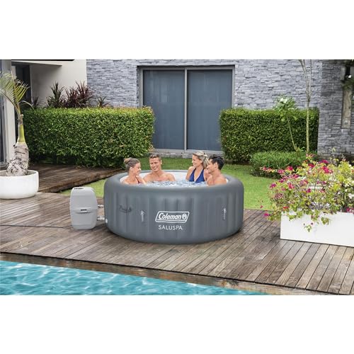 Coleman Palm Springs 4-6 Person EnergySense Smart AirJet Plus Inflatable Hot Tub Outdoor Spa