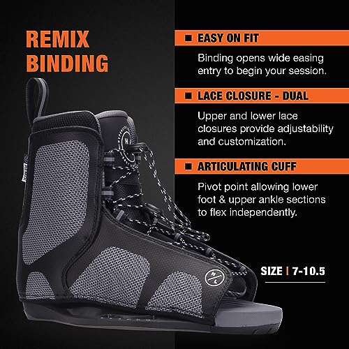 Hyperlite Cryptic Wakeboard Package with Remix Bindings Black 138cm (7-10.5)