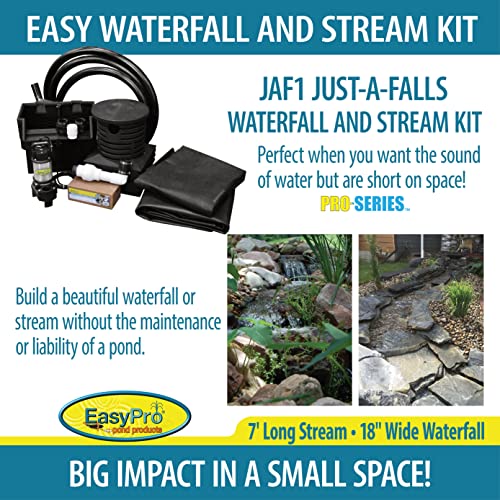 EasyPro Pond Products Pro-Series Just-A-Falls Pondless Waterfall Kit with 18" Spillway and 45 Mil EPDM Liner Black