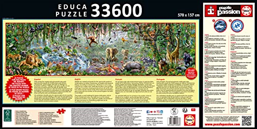 Intome Educa 33,600 Piece Wildlife Puzzle with Wheeled Wooden Carry Case