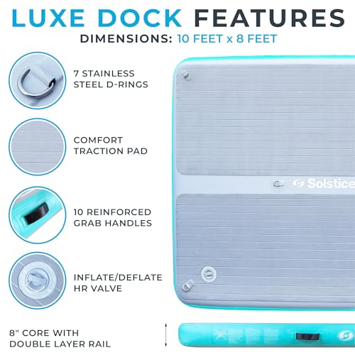 Solstice Inflatable Luxe Tract Dock Gray 10'x8'