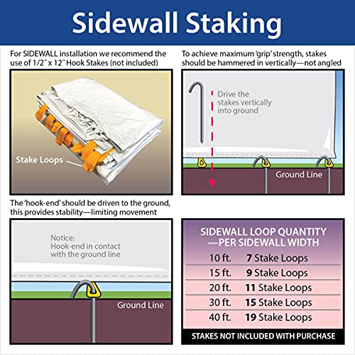 TentandTable 15' x 30' Premium Blockout Sidewall Kit White