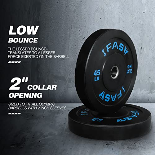 IFAST Hex Bar Weights Set Trap Bar Olympic Bumper Weight Plates Black