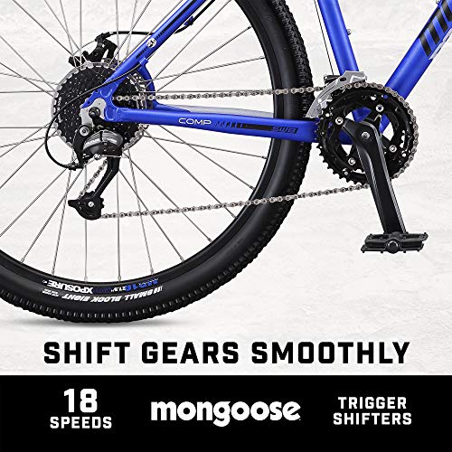 Mongoose Switchback Comp Hardtail Mountain Bike 18-Speed 27.5-Inch Medium Grey