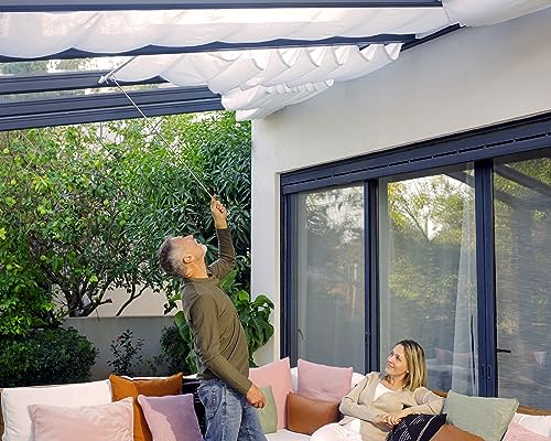 Palram Canopia Stockholm Patio Cover Roof Blinds 11ft x 22ft White