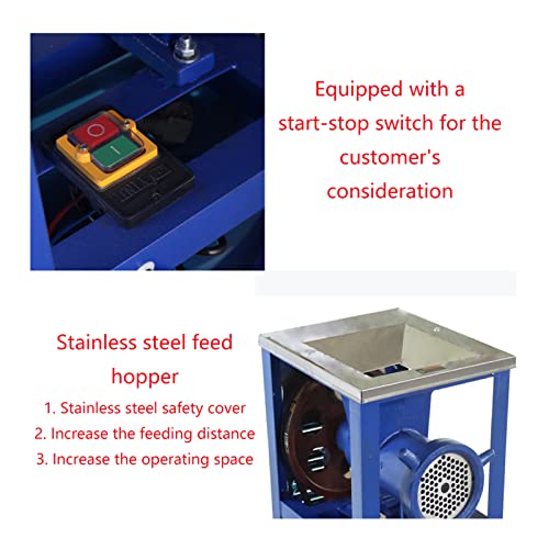 BREVELTION 220V Electric Meat Grinder 4KW 500-600KG/H Blue
