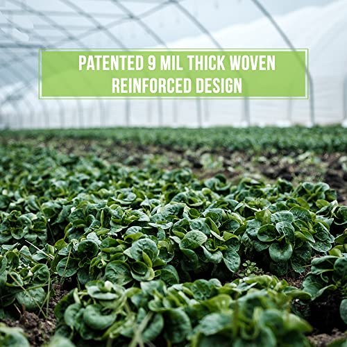 Grow1 Clear Woven Greenhouse Plastic Film UV Cover 9 Mil Thick 50' x 150'