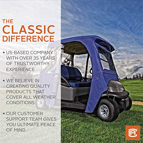 Classic Accessories Fairway Golf Cart Deluxe Enclosure Light Khaki
