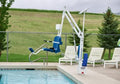 Generic Aqua Creek Scout Excel Pool Lift 360 Degree Rotation Blue Tan Grey