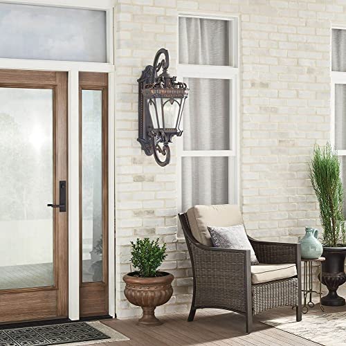 Bailey Street Home 4 Light Outdoor Wall Mount 37.75" Tall 14" Wide Londonderry Finish Clear