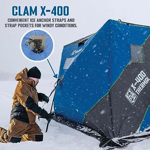 CLAM Portable 4 Person Ice Team Fishing Shelter Tent Premium Ice Team