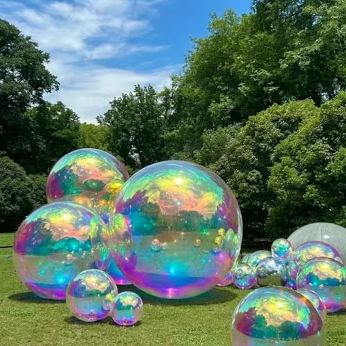 EJIA Inflatable Mirror Ball 6pcs Colorful Giant Disco Balls for Party & Event Decoration