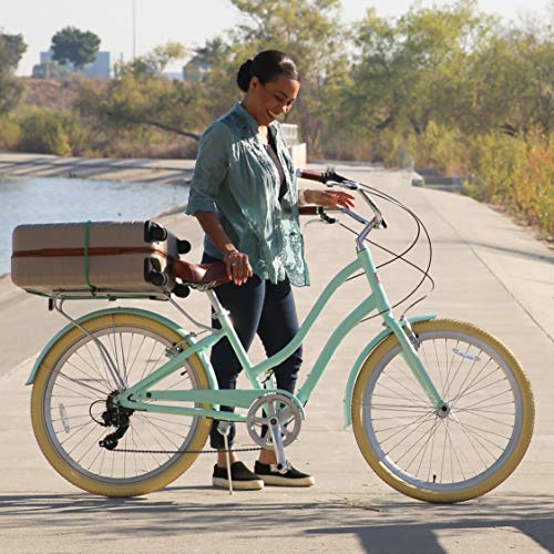 sixthreezero A/O Frida Women's Bicycle 7-Speed Step-Through Touring Hybrid Bike Mint Green