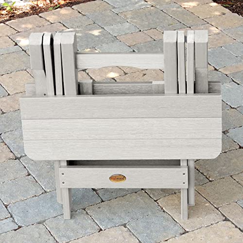 Highwood Classic Westport Adirondack 6pc Set, 4 Chairs & 2 Folding Side Tables Harbor Gray
