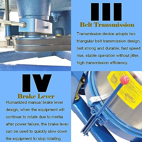 WYDDDARY Industrial Centrifuge 2200W Solid-Liquid Separator 960rpm 220V