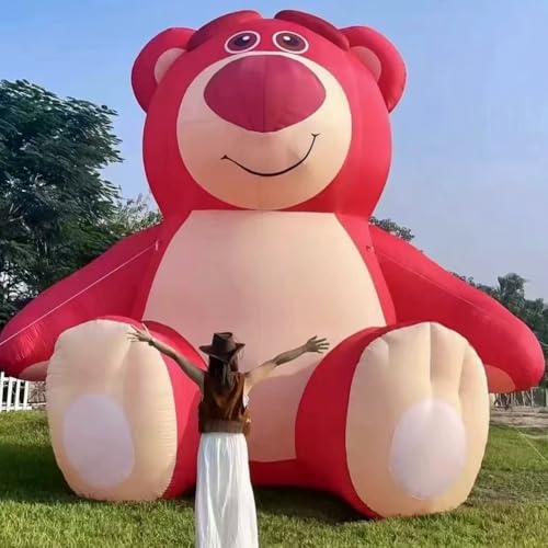 HOAELOS Inflatable Giant Pink Strawberry Bear 13.1 Feet