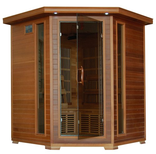 Blue Wave Whistler - 4 Person Corner Cedar Heatwave Sauna