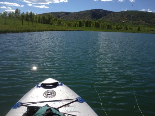 Creek Osprey SUP Inflatable Fishing Stand Up Paddle Board Blue/Grey