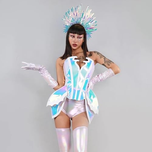 HoHoHuo Nightclub Gogo Dancer Costume Multicolored Medium